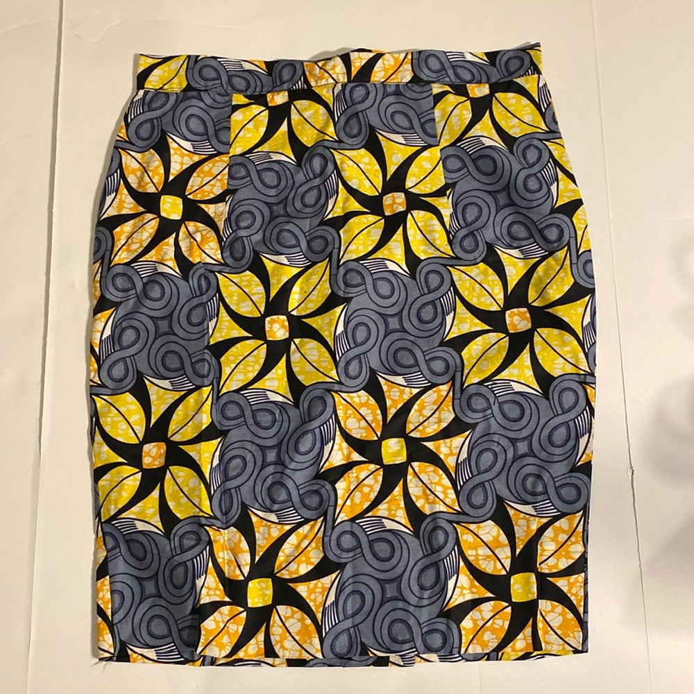 Handmade Ankara African Print Skater Skirt Made in Kenya XL